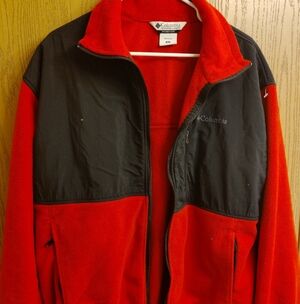 Columbia Black Jacket with Red Lining